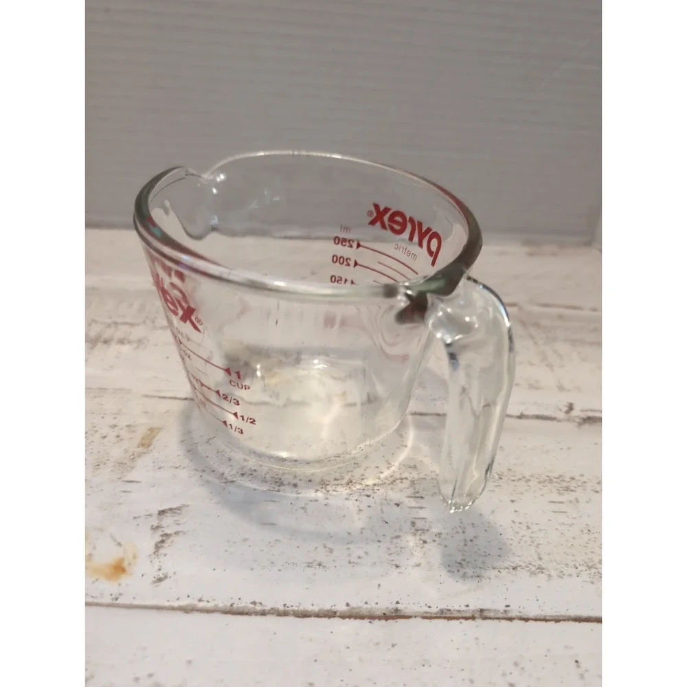 Pyrex 1 Cup Measuring Cup Glass Microwave Dishwasher Safe Made in USA